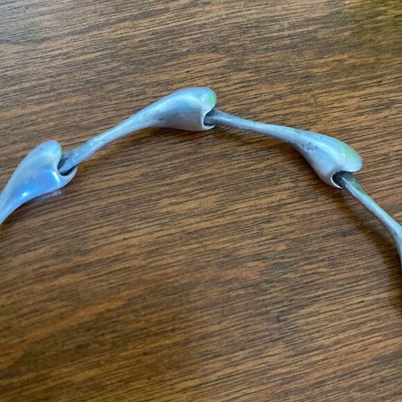 Vintage Scandinavian sterling silver teardrop bracelet - Picture 3 of 5